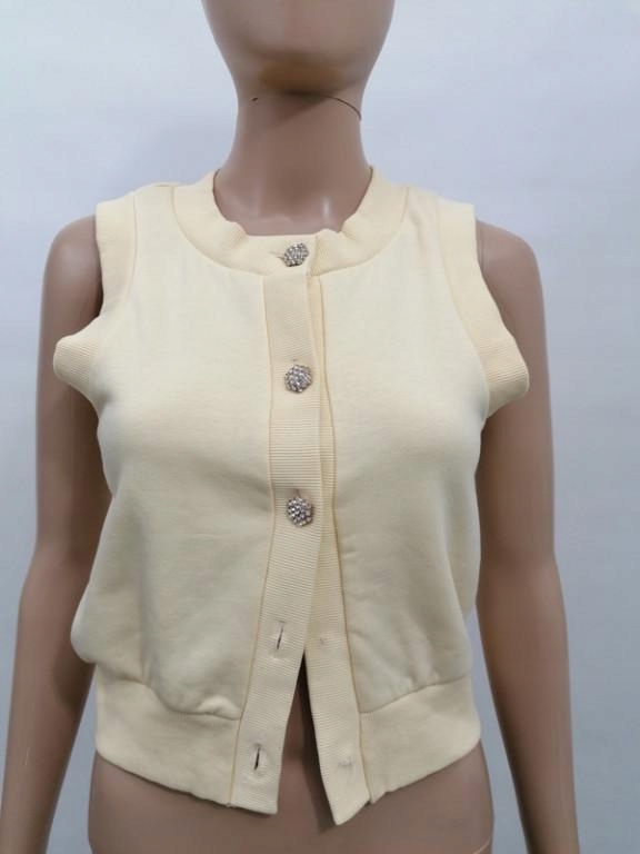 O4B217*KAMIZELKA ŻÓŁTA KLASYCZNA BAWEŁNA 36 S A01 Rozmiar S