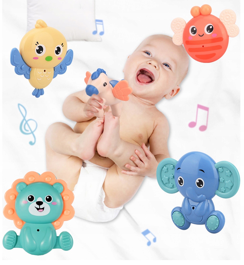 KARUZELA DO ŁÓŻECZKA POZYTYWKA MELODIE NA PILOTA Materiał plastik