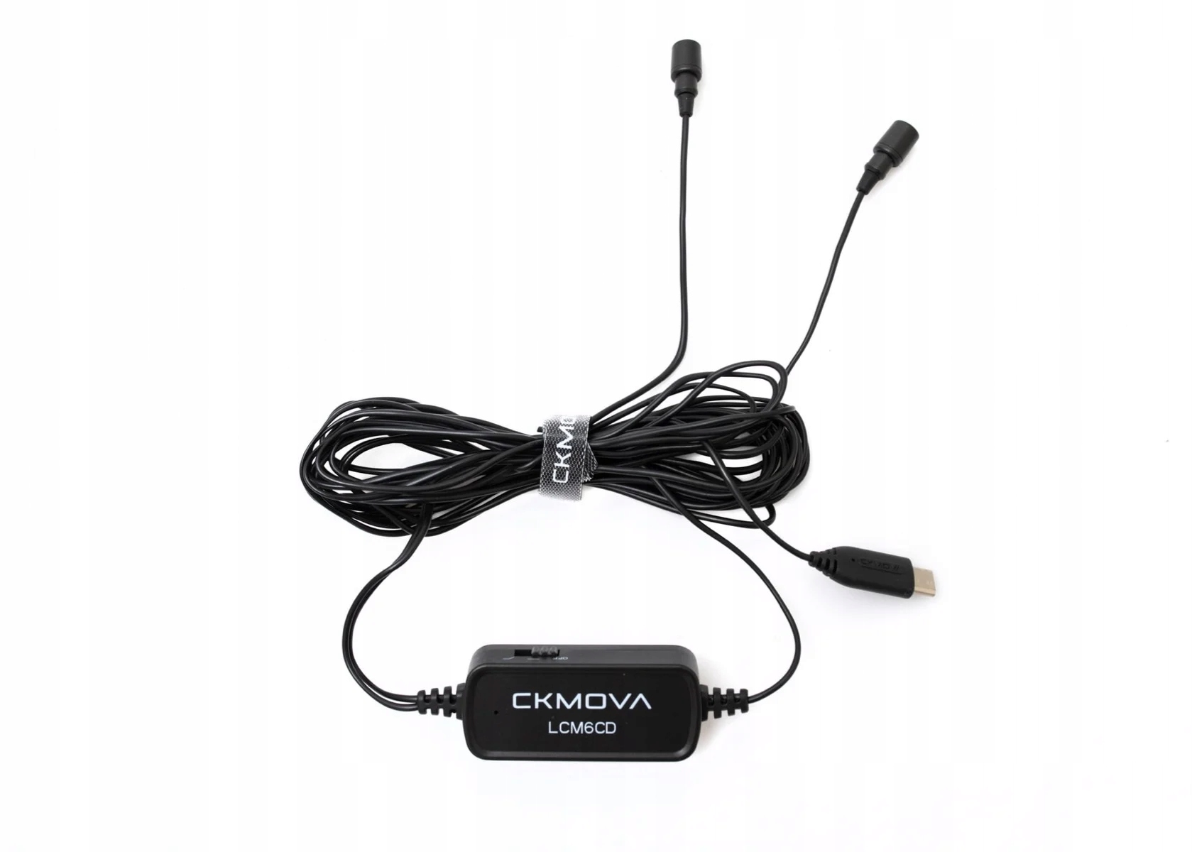 Podwójny mikrofon krawatowy USB C do smartphone Rodzaj pojemnościowy