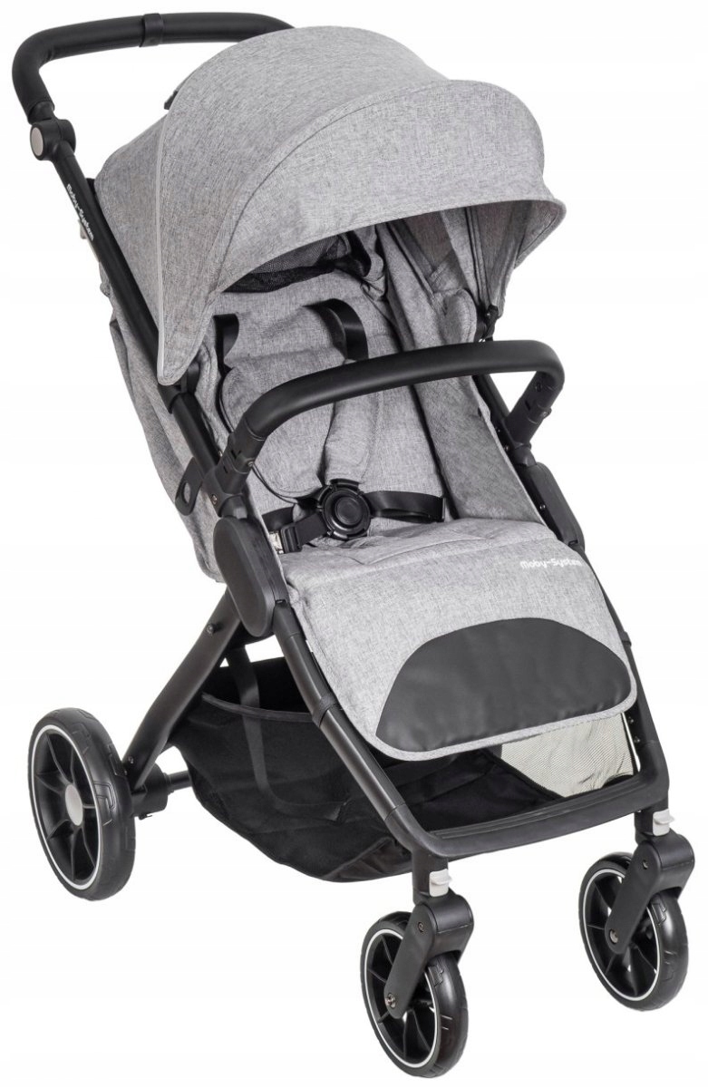 WÓZEK SPACEROWY MOBY-SYSTEM NADIA SZARY +OCIEPLACZ Stelaż Metalowy