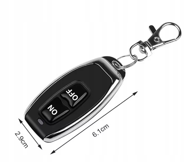 Pilot nadajnik 433 MHz stały kod kanały ON/OFF