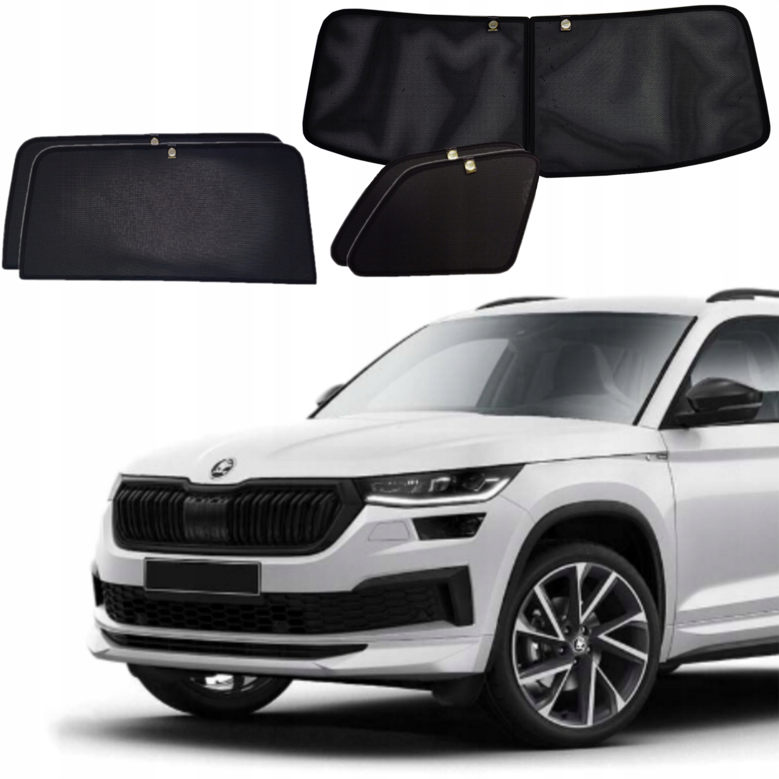 Krytky slunečních rolet určené pro skla Škoda Kodiaq