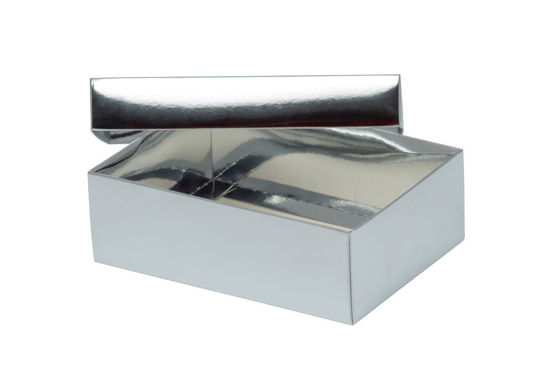 

Pudełko Laminowane 140x100x47mm Srebrne Ozdobne