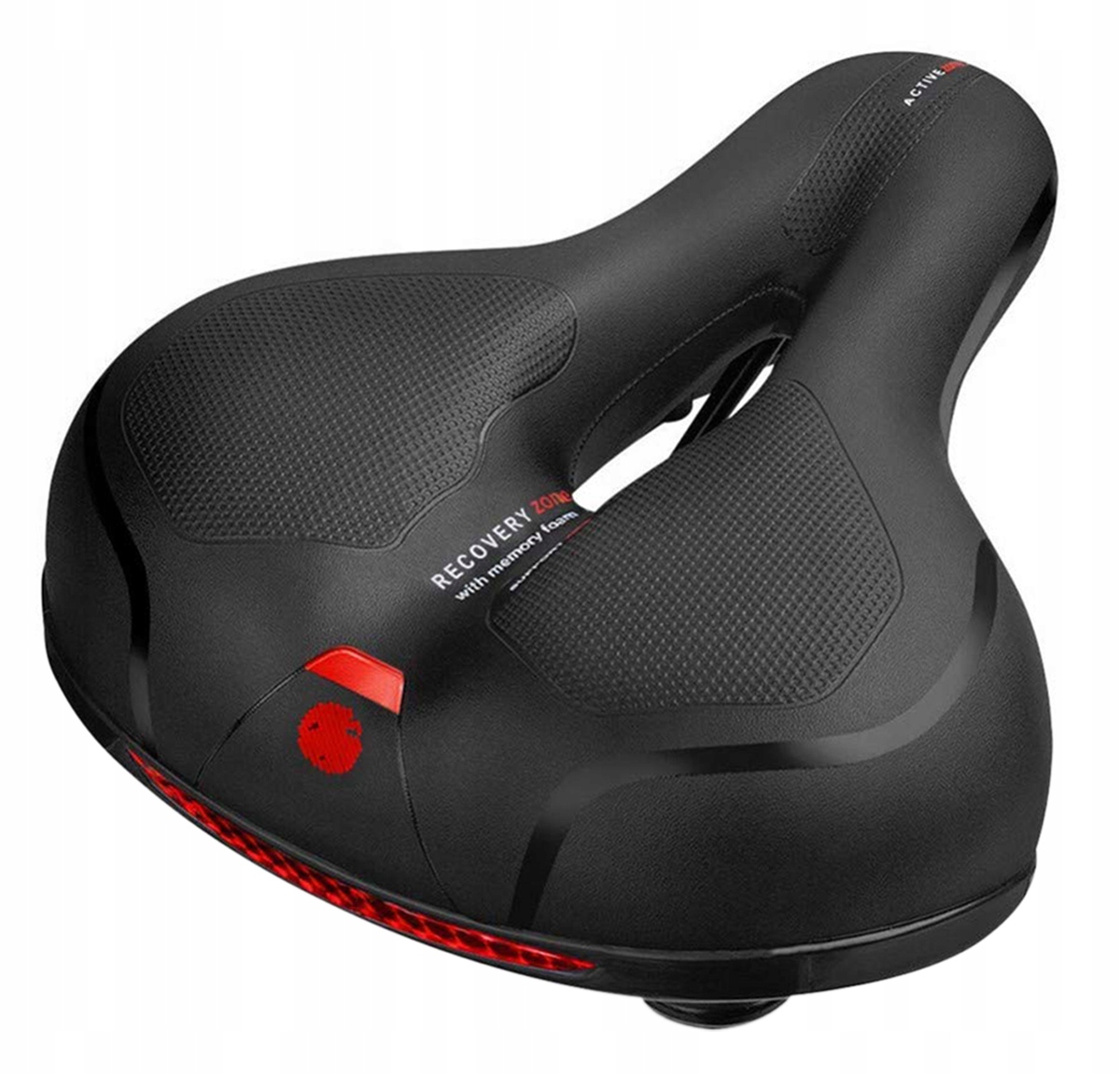 SIODEŁKO ROWEROWE MTB NA ROWER ŻEL ŻELOWE WYGODNE LAMPKA LED CZARNE RW5I Marka Aptel