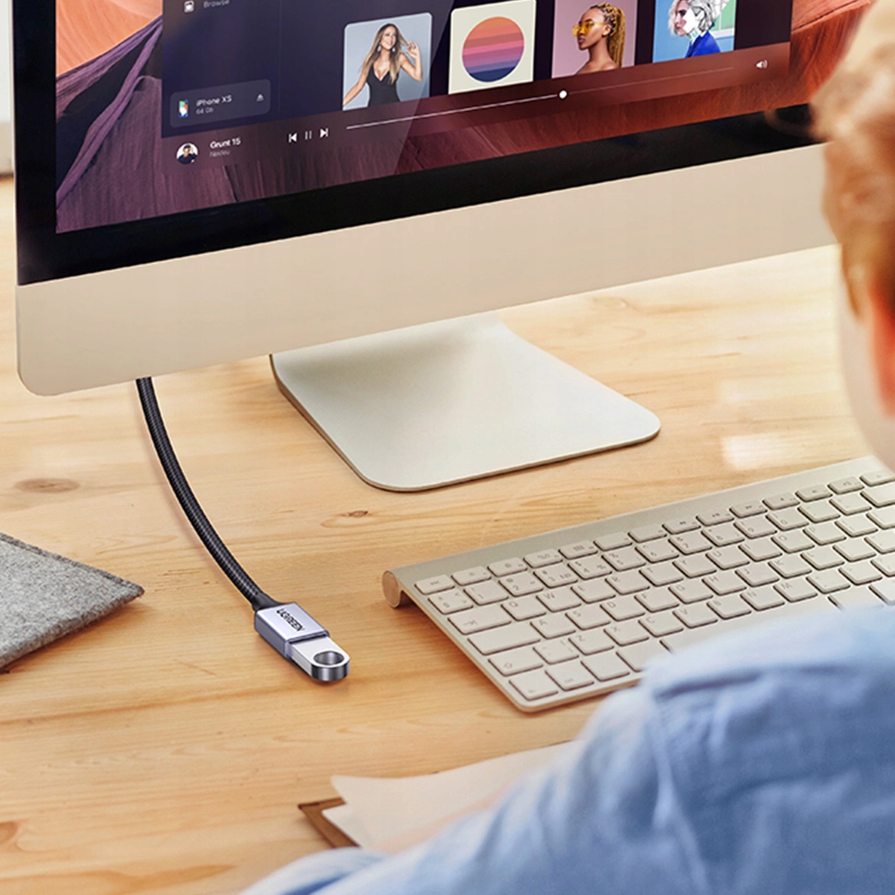 Przedłużacz Ugreen USB 3.0 2m Szary (US115) Długość kabla 2 m