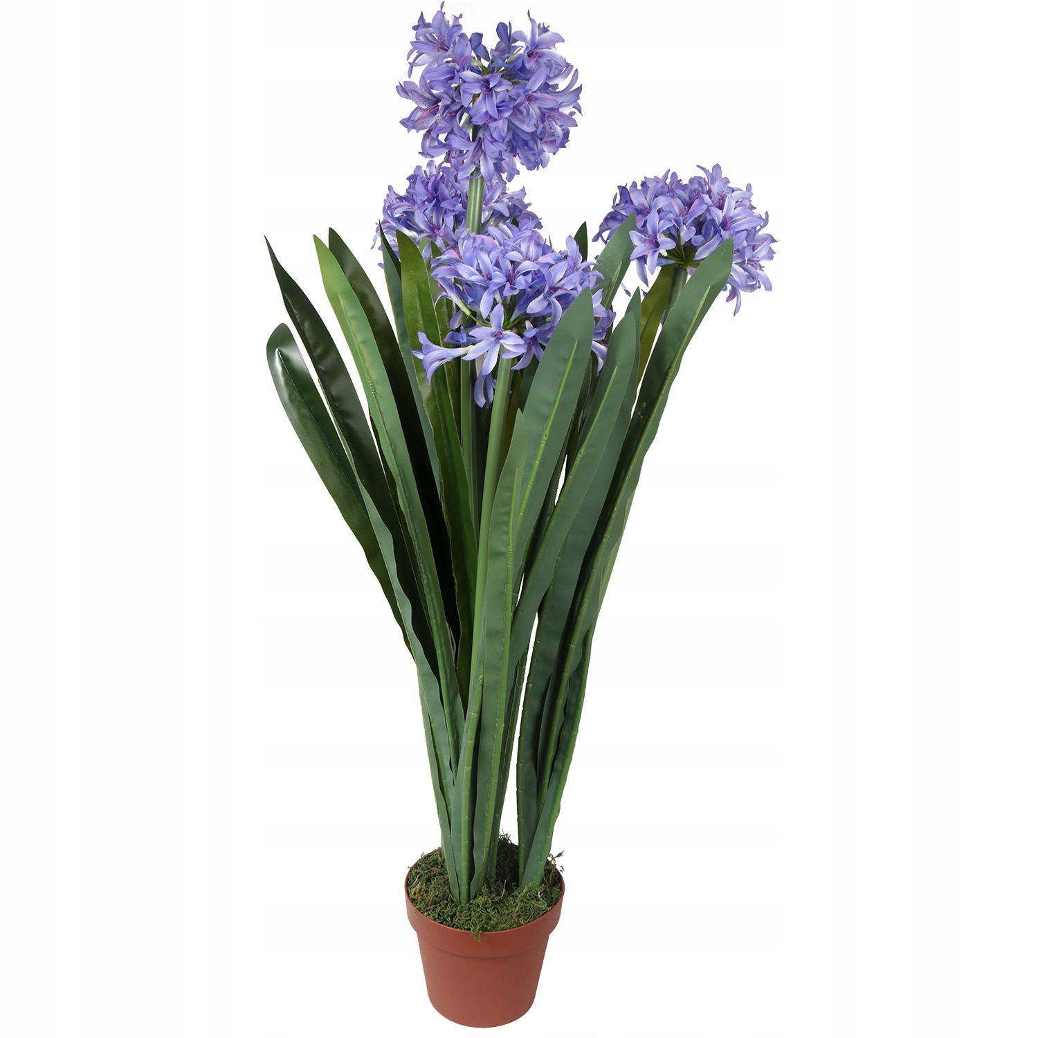 Realistická květinová dekorace Česnek v květináči 100 cm Fialová Jako Živá