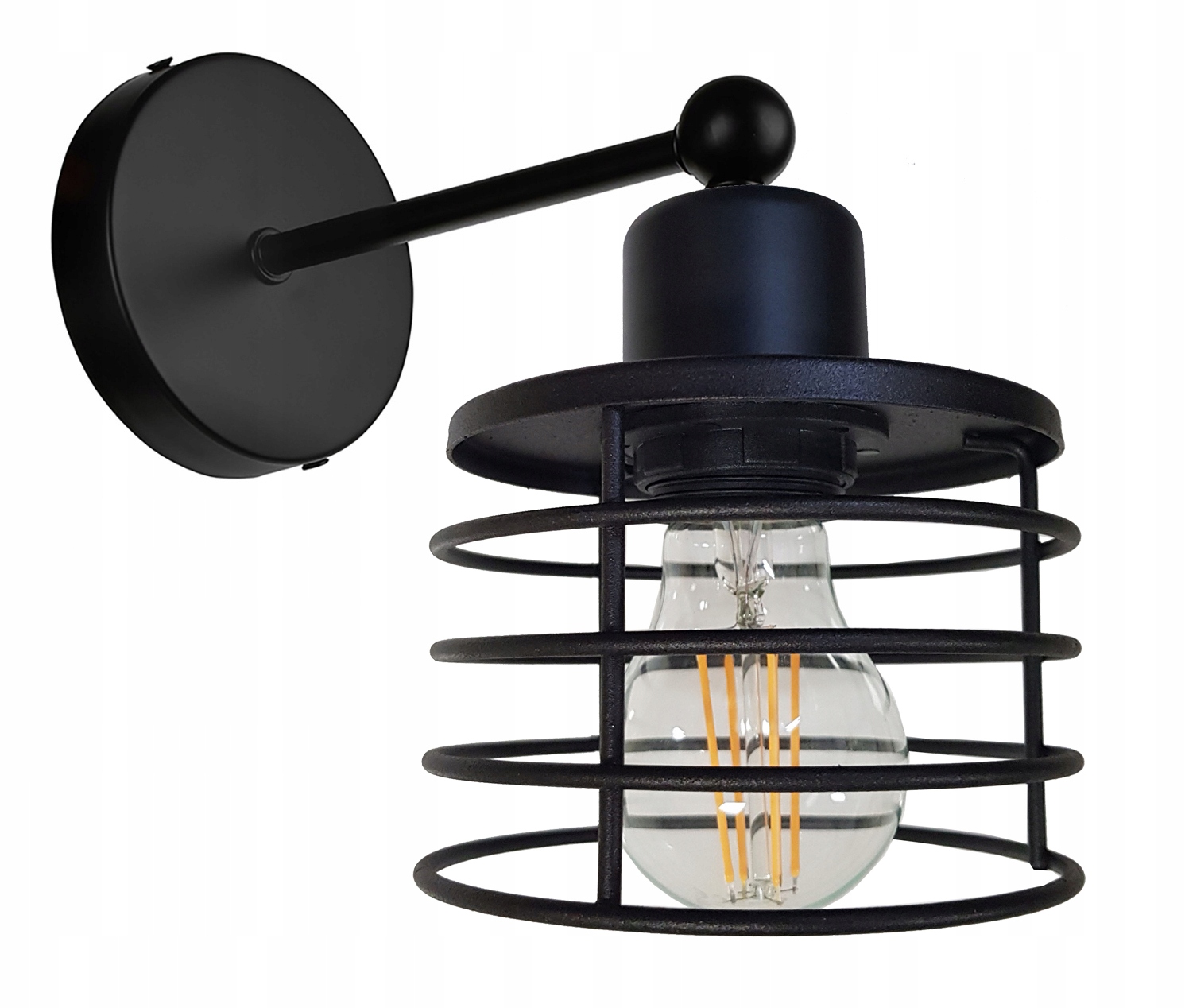 

Lampa Kinkiet E27 ścienny stały loft drut Sprężyna