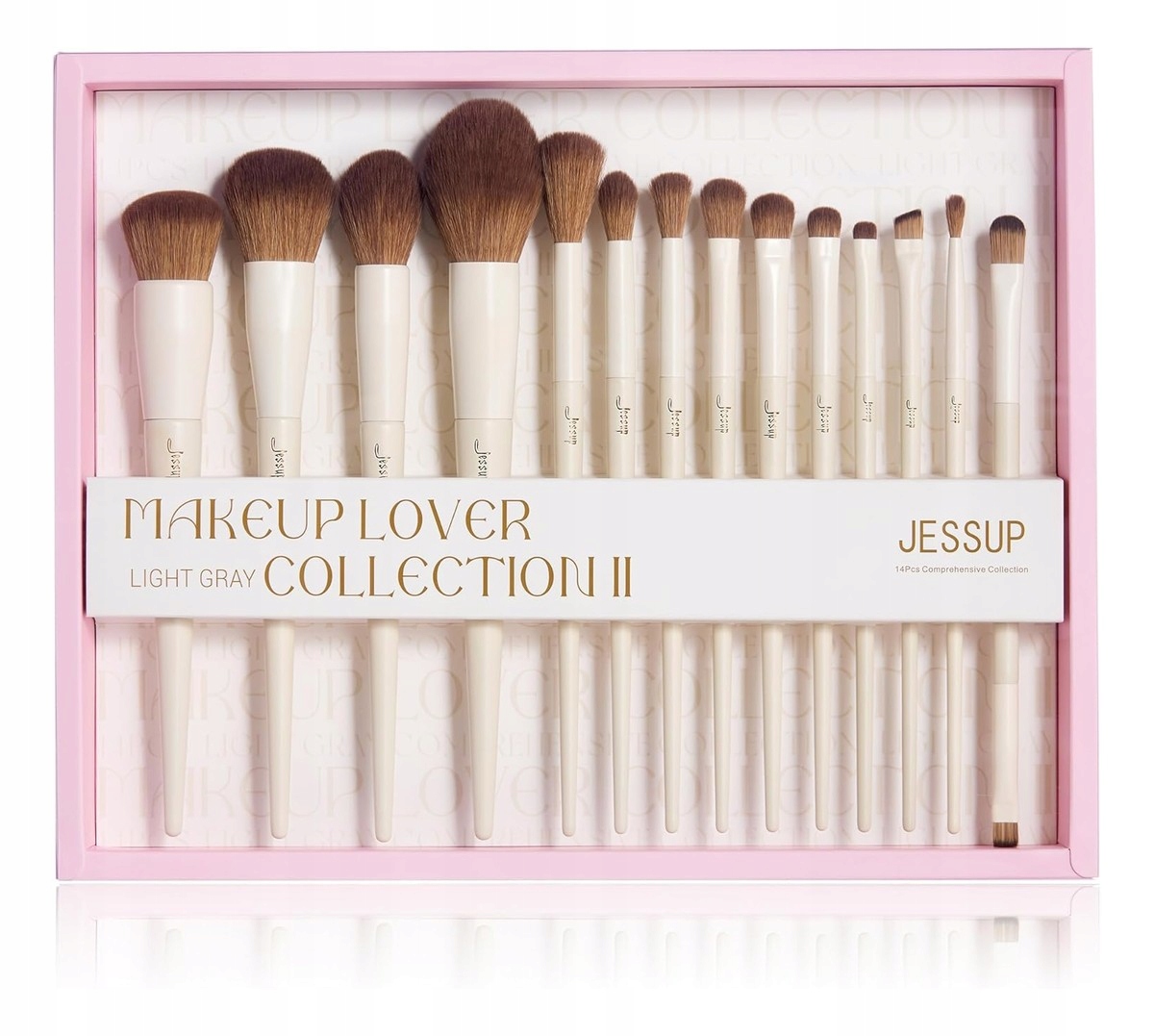 Jessup Sada čtrnácti štětců na líčení obličeje Light Gray