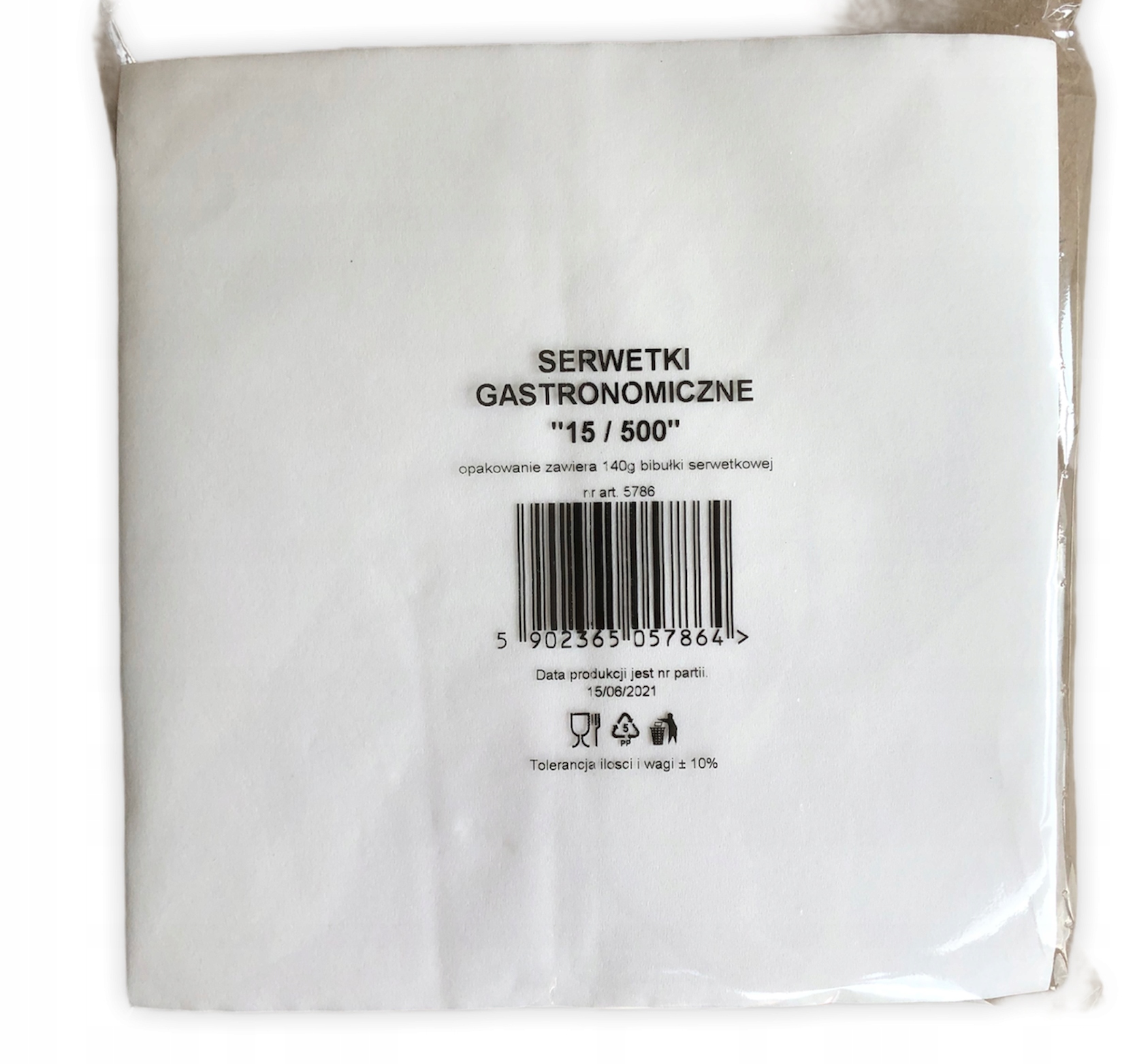 

Serwetki Białe Gastro 15X15 500SZT, Superpak