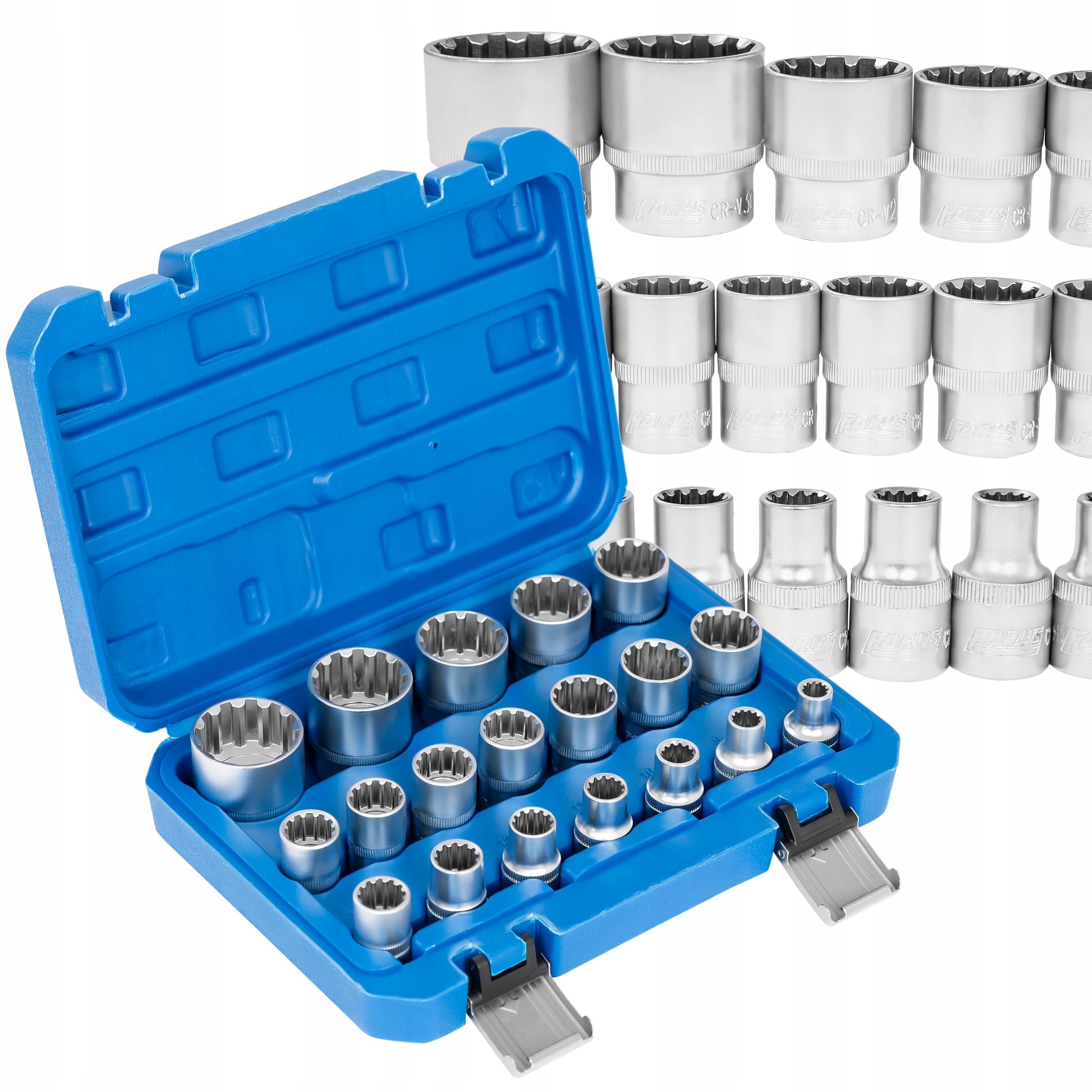 Klucze Nasadowe Vario Plus Zestaw 19el. 8-32mm Metryczne Calowe Torx Xzn