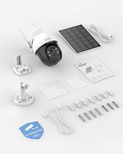 AOSU Kamera Zewnętrzna Z Panelem Solarnym Bezprzewodowa Z Czujnikiem Ruchu — miniatura 8