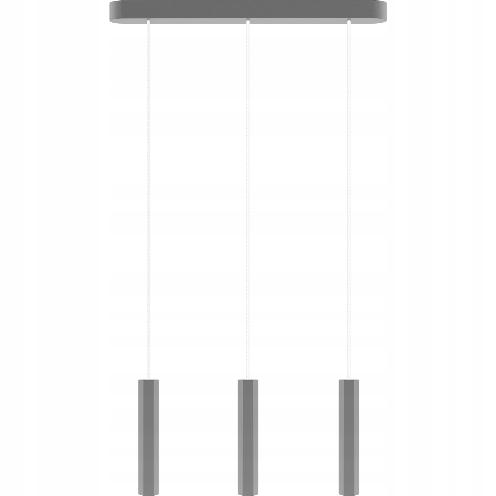 Šedá Závěsná Lampa S Tříplamenným Závěsem