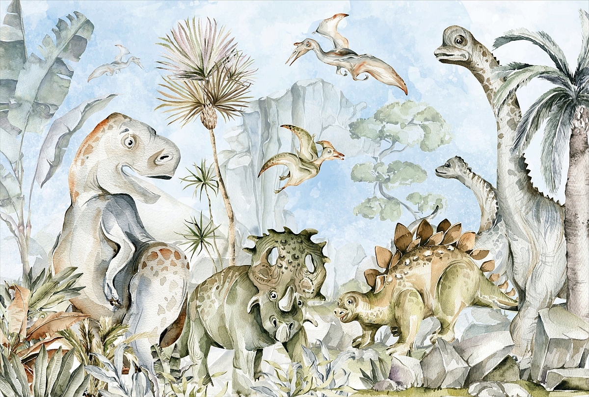 

Fototapeta Tapeta Dinozaury wz2 Na Wymiar