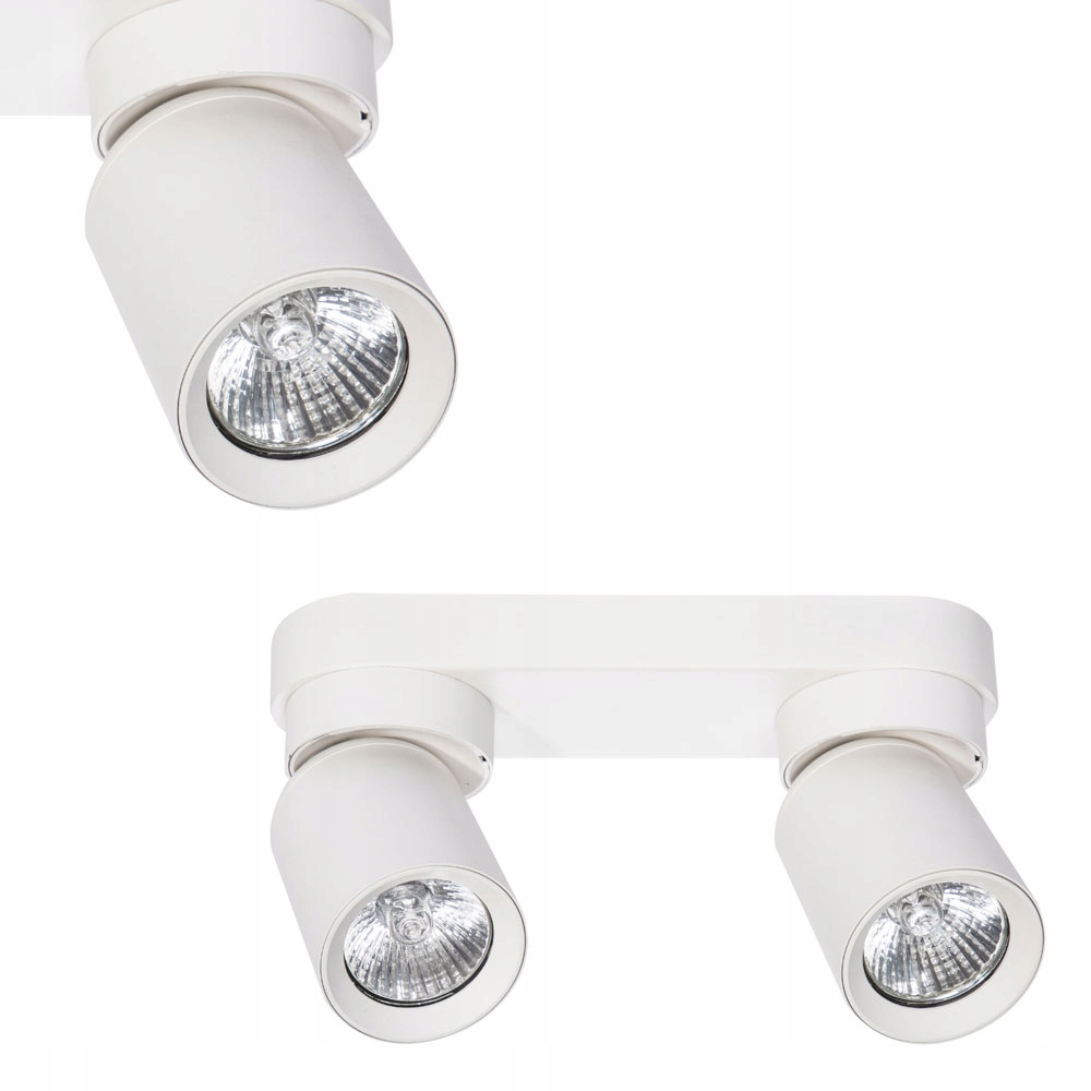Bílý dvojitý pohyblivý spot reflektor 2*GU10 pro chodbu Light Prestige