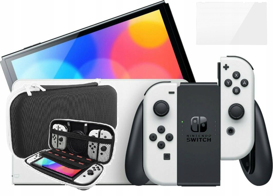 Konsola Nintendo Switch Oled biała white zestaw