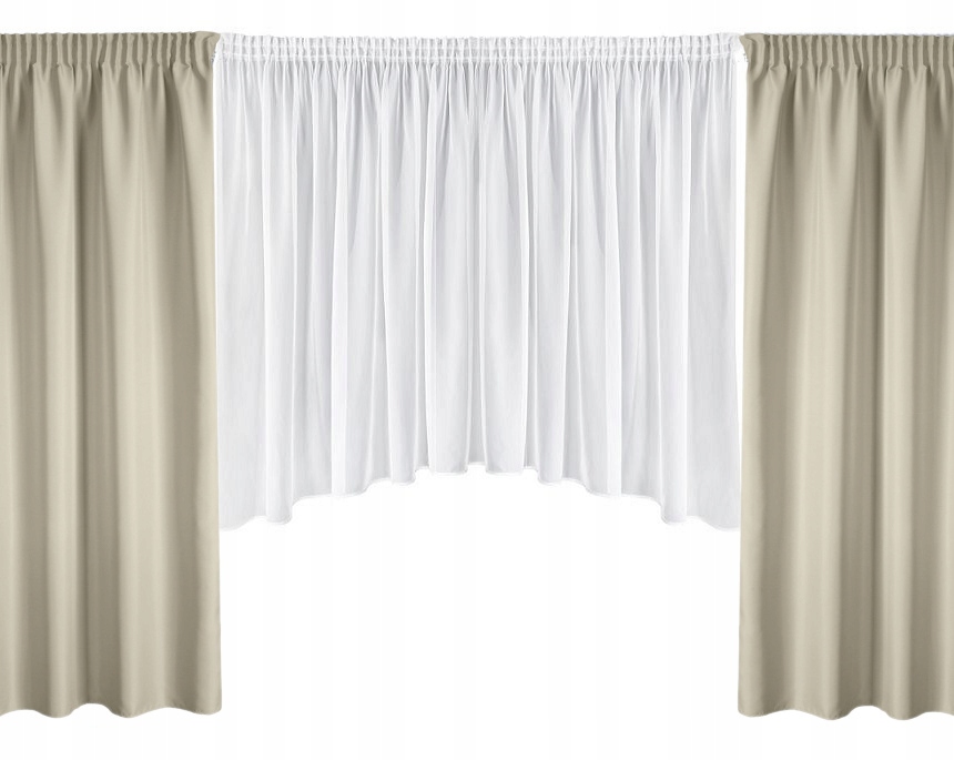 ZESTAW FIRANY ZASŁONY GOTOWE KUCHNIA POKÓJ 13 KOL Wzór klasyczny