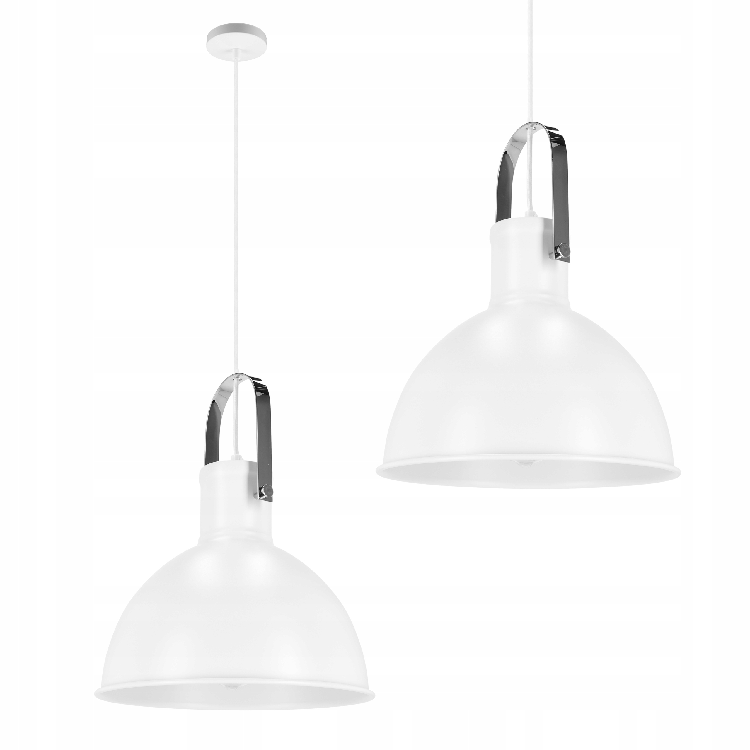 Lampa sufitowa wisząca E27 Scandi Biała Retro