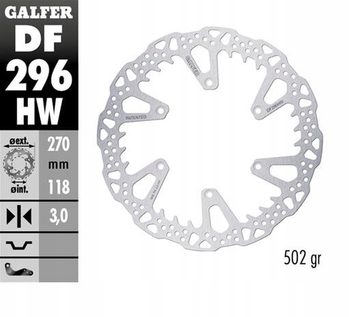 Galfer Predný Brzdový Kotúč Yamaha Yz 250F 21-24; Yz 450F 20-24; Wr 250F