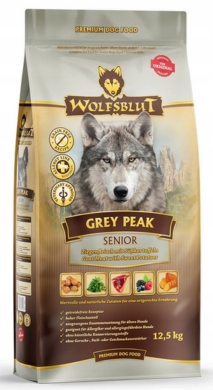 Wolfsblut Dog Grey Peak Senior – koza a batáty 12,5 kg