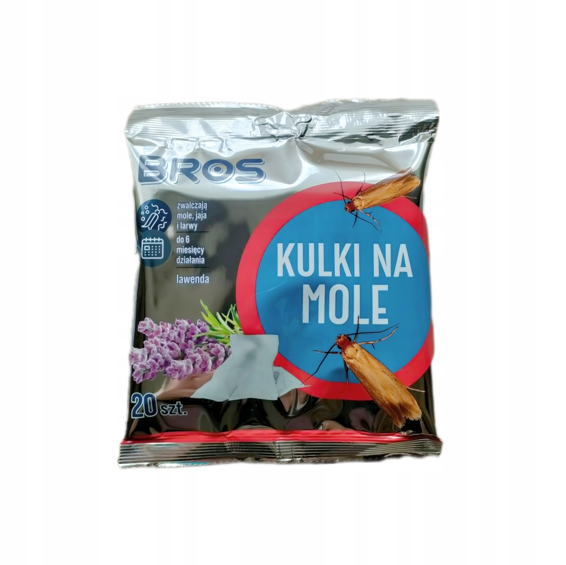 

Bros Kulki na mole o zapachu lawendy 20 sztuk