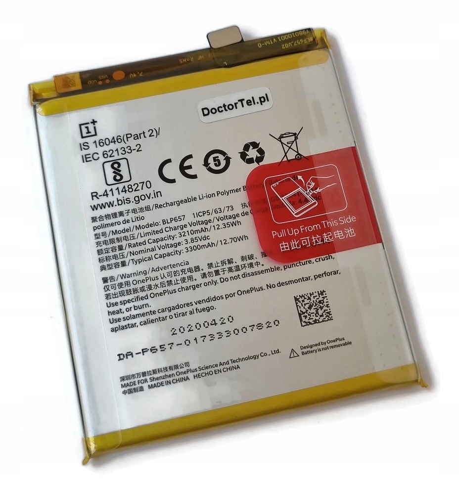 Org Nowa oryginalna bateria akumulator do OnePlus 6 A6000, A6003