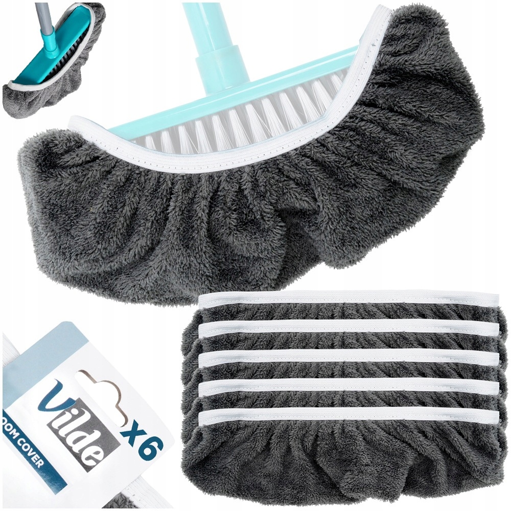 Levně Hadřík na koště z mikrovlákna 6 ks.