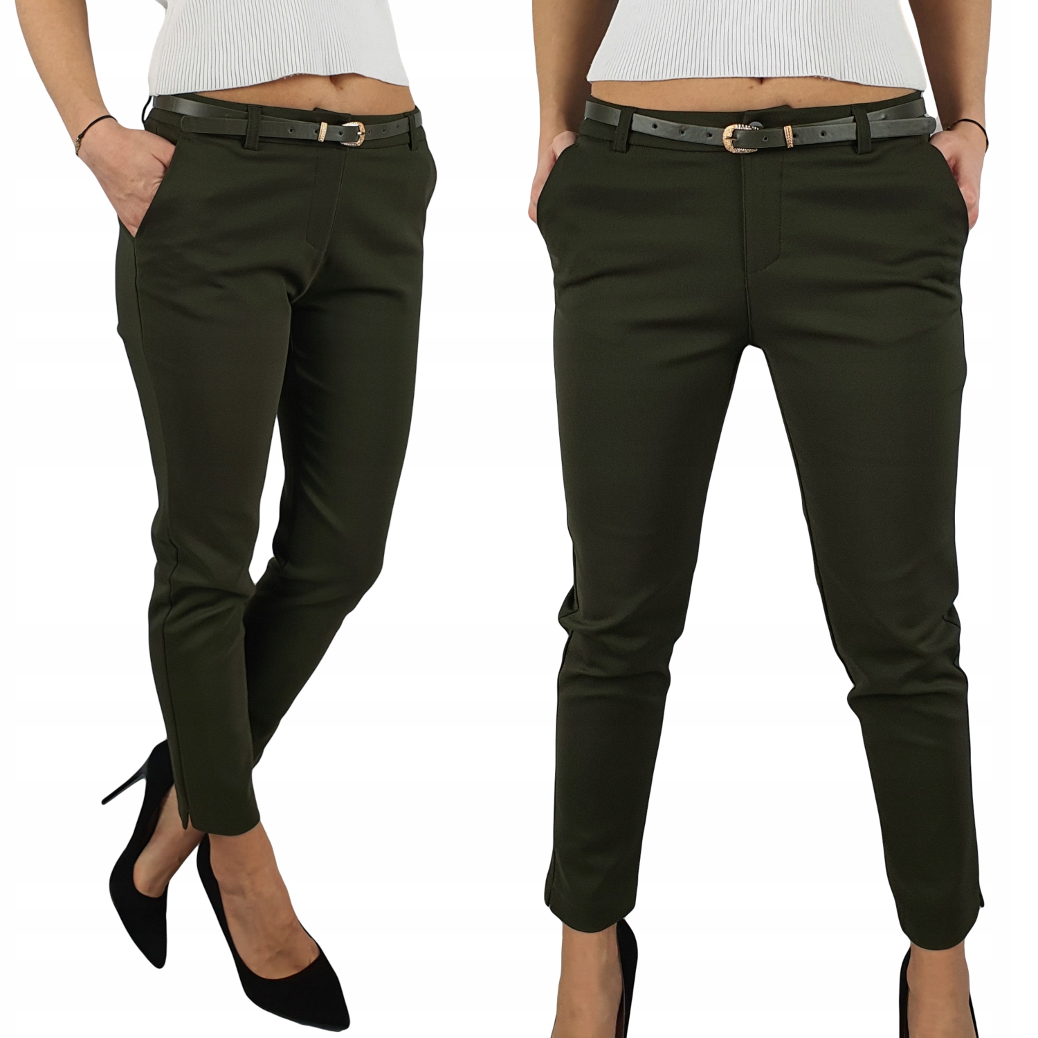 #eleganckie Spodnie Damskie Cygaretki Freesia 7/8#