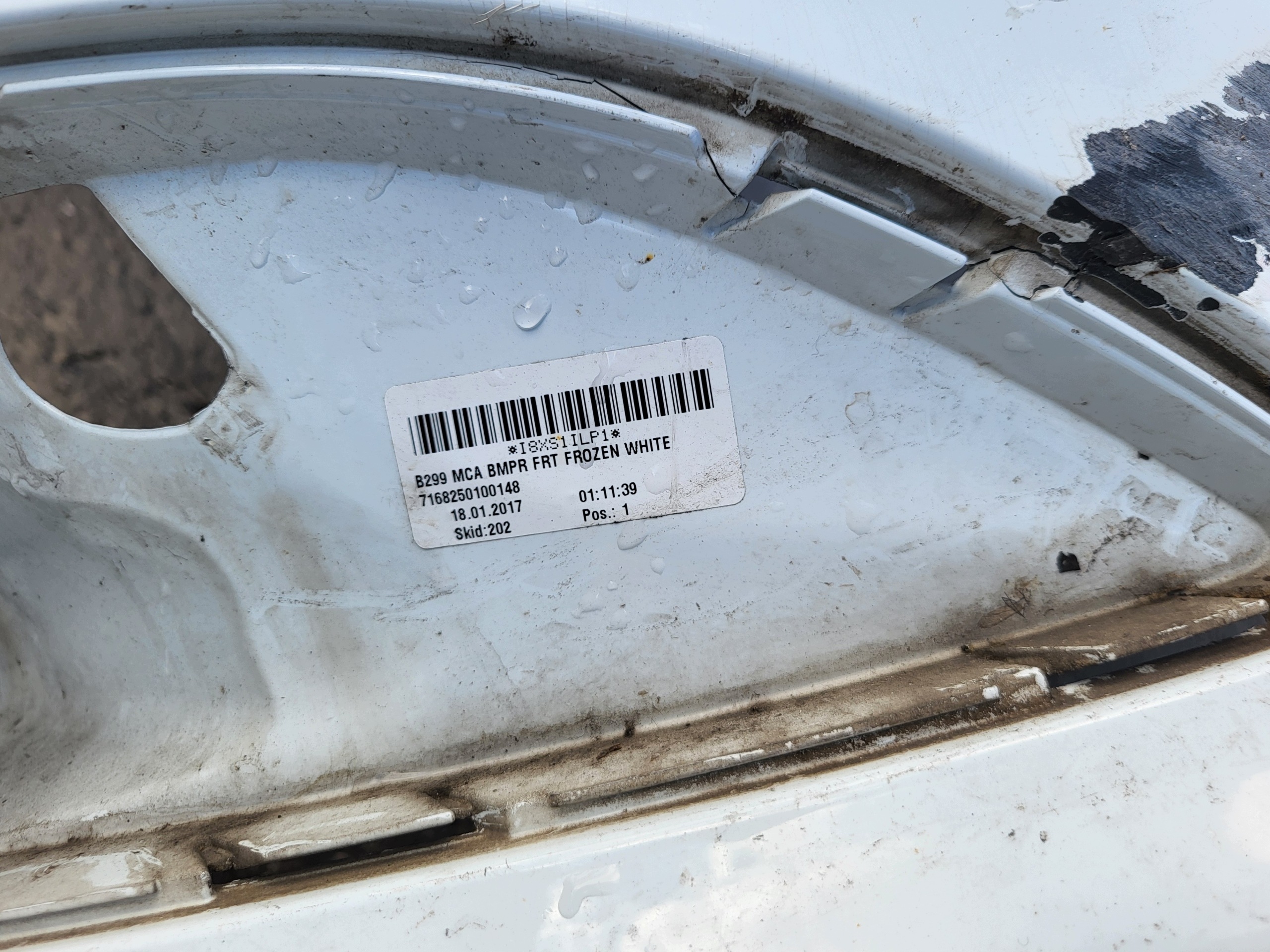 bumper front front towing hook cap grill FORD FIESTA MK7 LIFT B299 OE