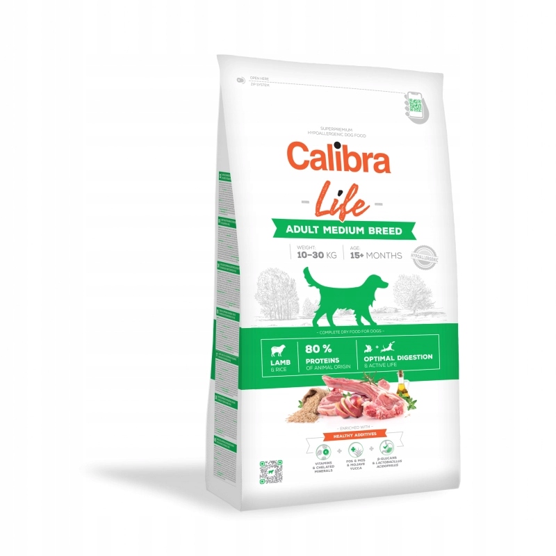 Levně Calibra Dog Life Adult Medium Lamb 12kg
