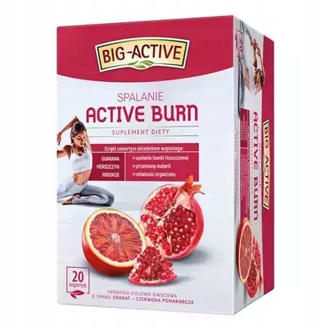 12 Sztuk Big Active Suplement Diety Burn 20TB Spalanie 40G