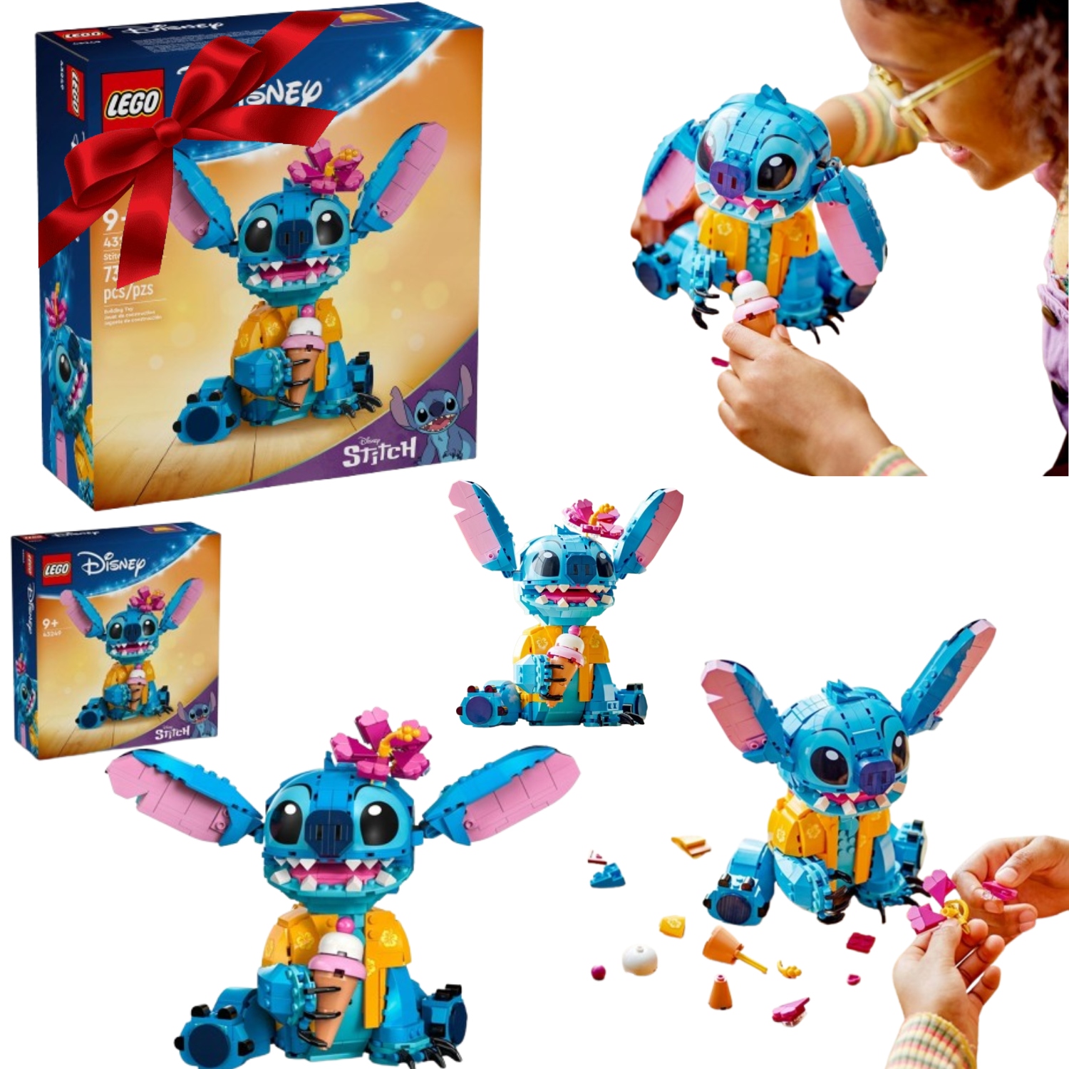 Lego Disney LILI i Stitch Ruchomy Model Dla Dzieci Świeta Mikołaj