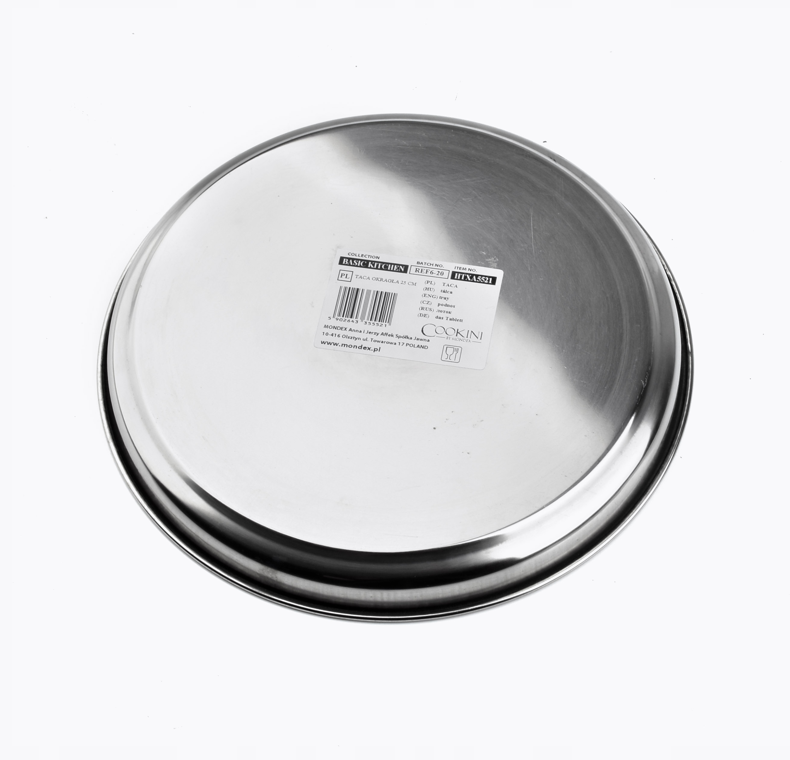 taca nierdzewna okrągła 24,5cm COOKINI Basic Kitchen — 3