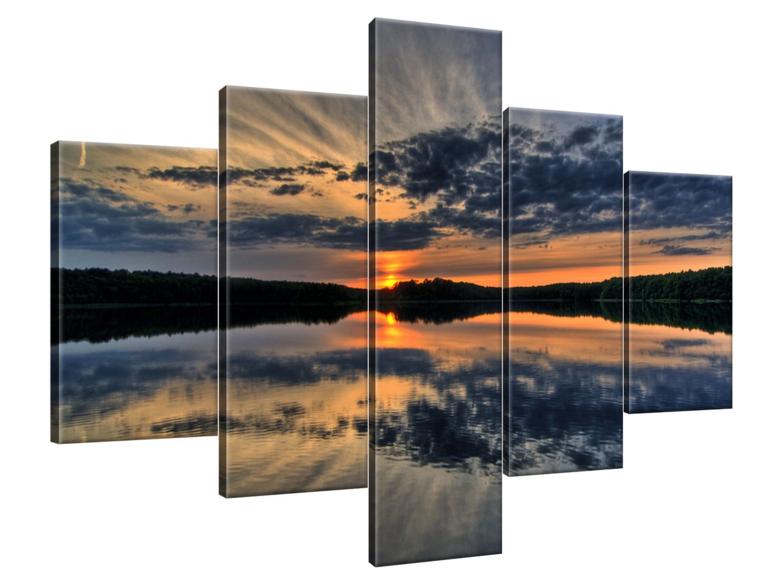 

Obraz Drukowany 100x70 Odbicie zachodzącego słońca