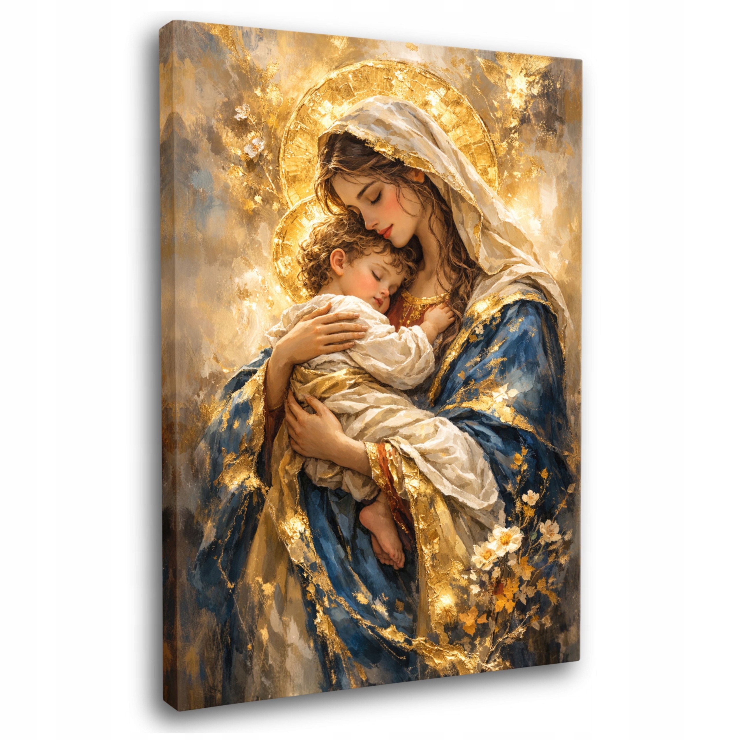 Obraz Religijny do Salonu Maryja z Dzieciątkiem Jezus 40x60 Obrazy Płótnie