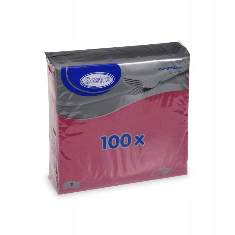 

Serwetki 1-warst bordo róż skł.1/4 33x33cm 100szt