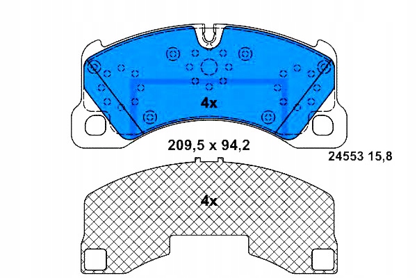 Ate Brzdové Destičky Vw Přední Touareg 02-/PANAMERA/CAYE Asistent řidiče #28