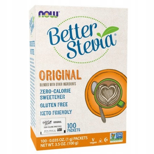 Levně Now Foods Better Stevia Packets Original 100 packets