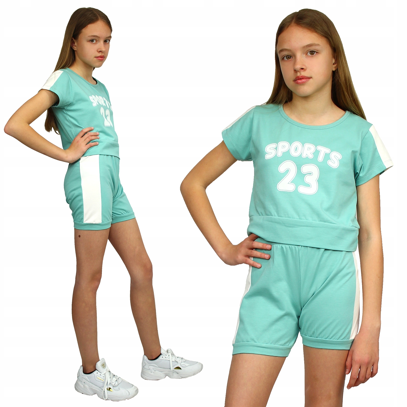 

Komplet Sportowy Top Krótkie Spodenki Szorty 140