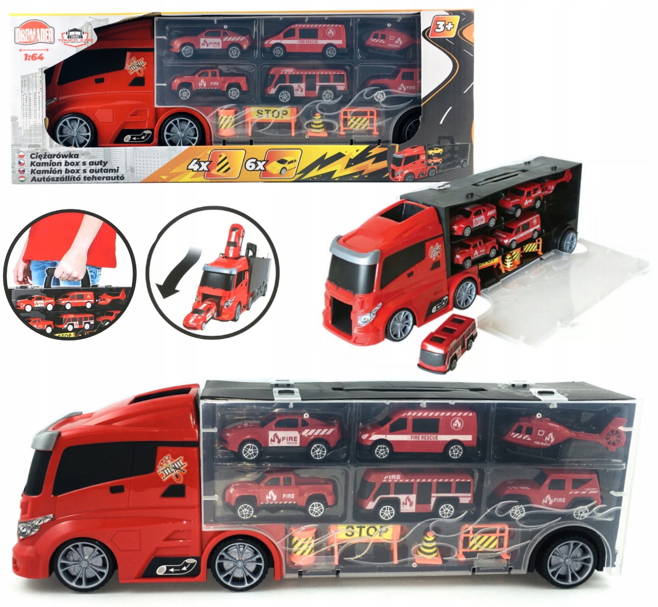 CIĘŻARÓWKA STRAŻ POŻARNA TIR NA RESORAKI WYRZUTNIA