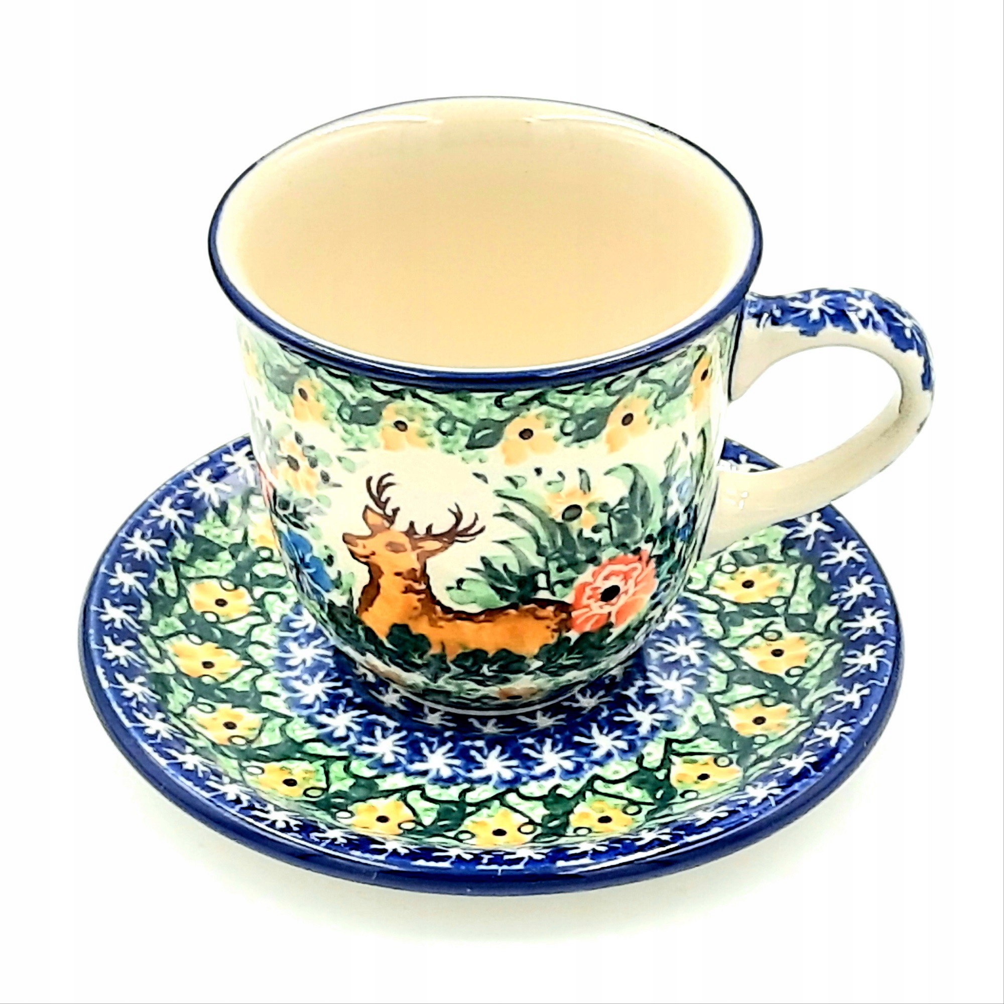 FILIŻANKA ZE SPODKIEM 0,3 L UNIKAT BOLESŁWIEC Marka Ceramika Artystyczna Bolesławiec