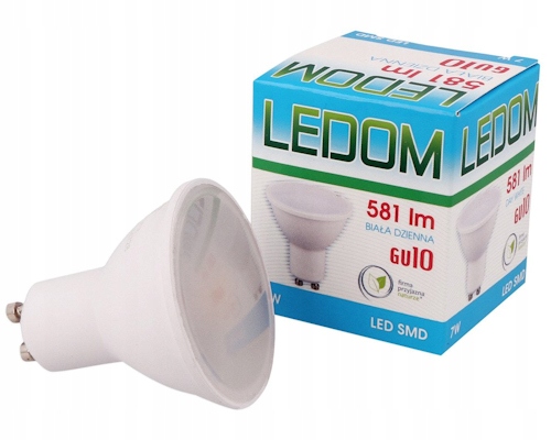 

Żarówka GU10 Led 7W 230V Neutralna Dzienna 4000K