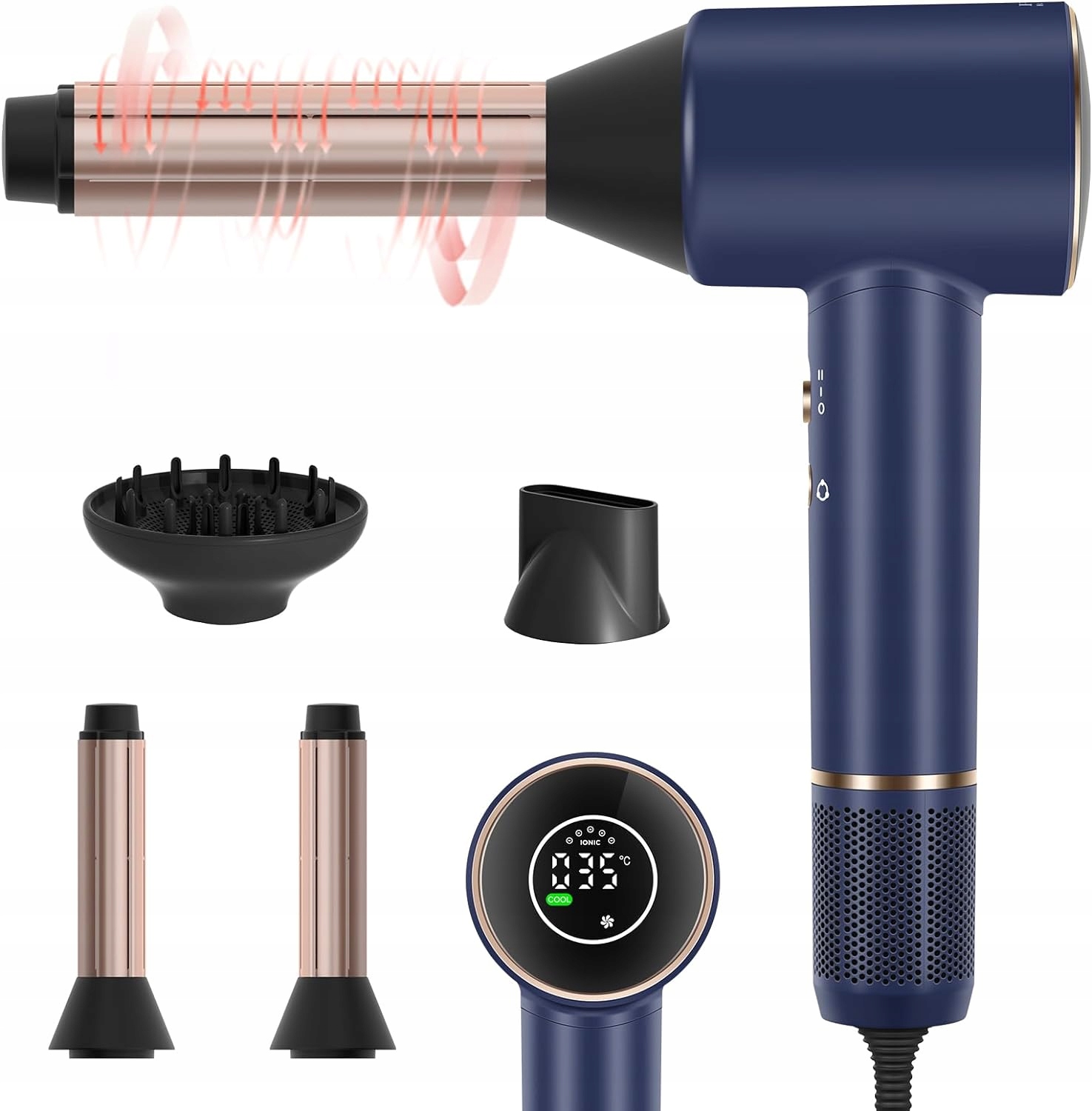 Vysoušeč vlasů Parwin Pro Beauty DE-PW-HD2006-PB-PRO Modrý