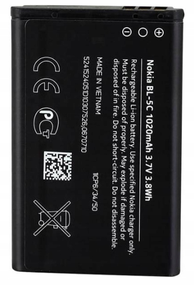 

Bateria Nokia BL-5C 2700c 2730c 6230 C2 3110 E50
