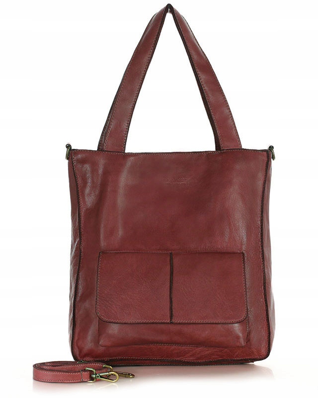 Modna torebka damska shopper A4 skóra naturalna