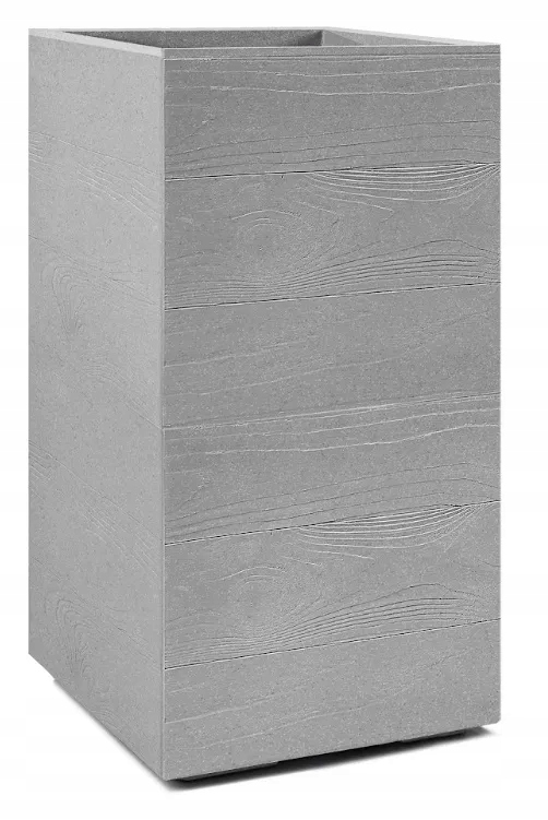 Kwietnik Karo Eco Wood 300 x 300 x 600 mm szary Lamela