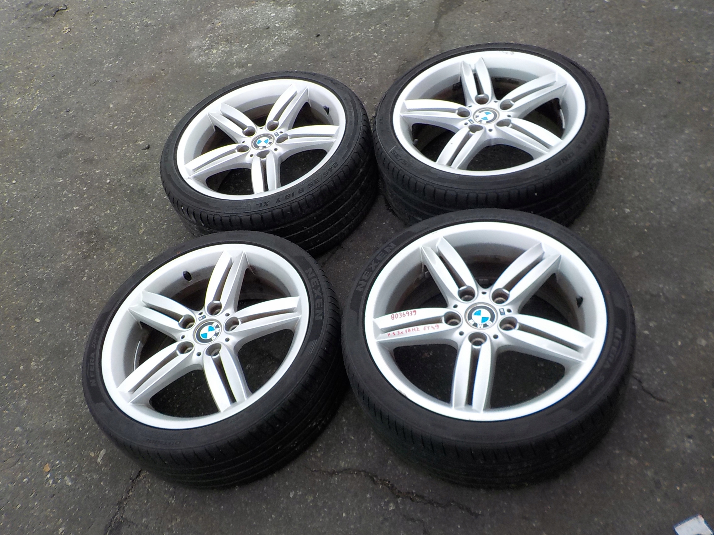 discs aluminium 18" bmw e87 m-packet 8036939 7839305