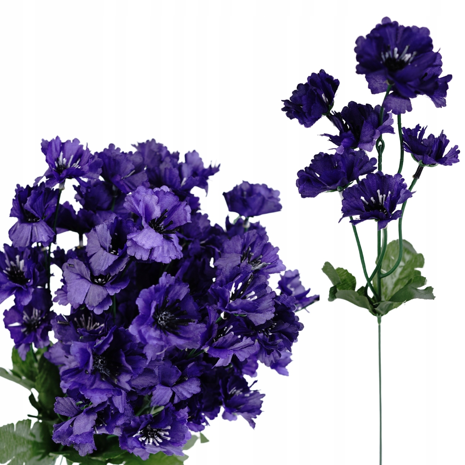 SZTUCZNE CHABRY 48 CM POLNE KWIATY DŁUGA GAŁĄZKA PIK