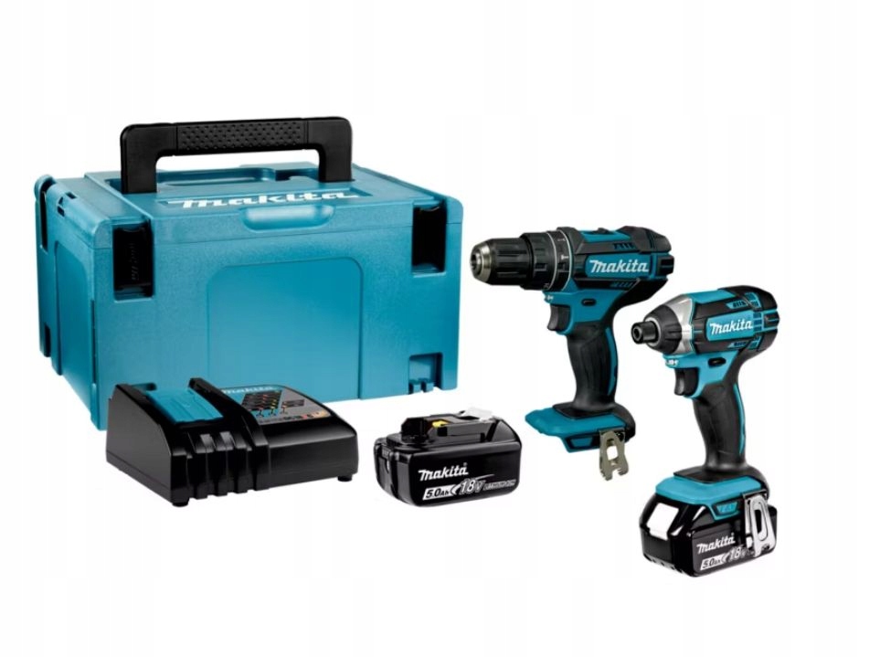 Zestaw Makita DHP482 DTD152 2 Aku x 5,0Ah szybka ładowarka MAKpac