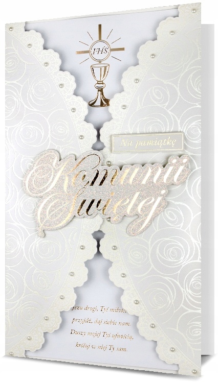 

Piękna Kartka Pamiątka I Komunia Święta Życzenia