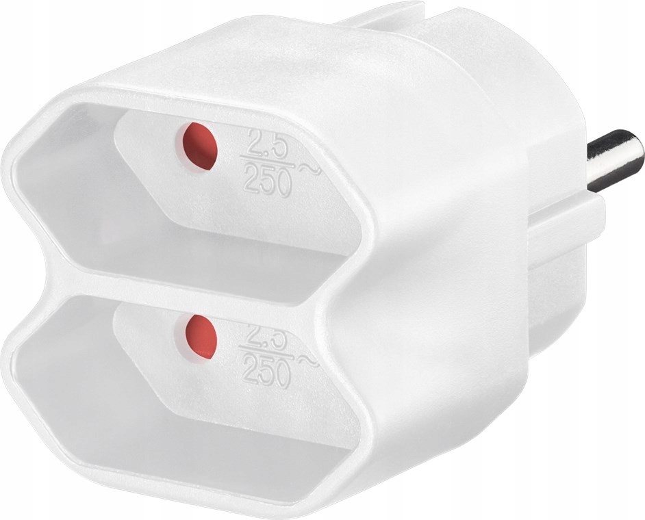 

Adapter gniazda 2x Euro Biały